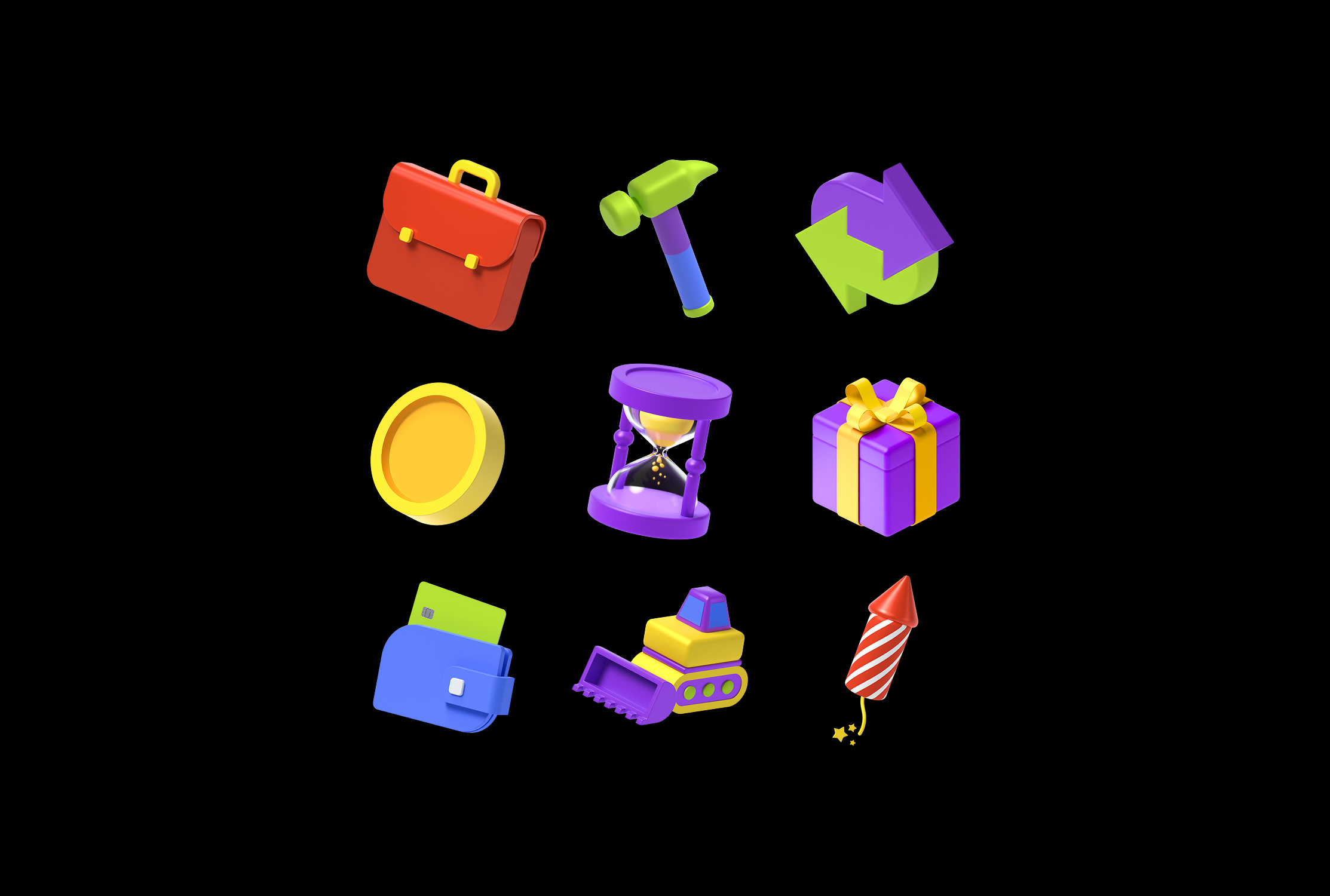 Mobile Game 3D Icons Set — image 1